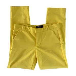 Mango Yellow Soft Cropped Ankle Pants NWOT